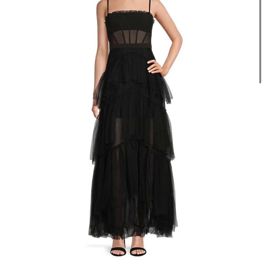 Worn once- black tie wedding! Betsy & Adam gown plus size!!
